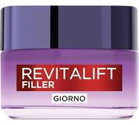 L'Oréal Paris Crema Viso Giorno Revitalift Filler, Per Tutti i Tipi di Pelle, Azione Anti-Rughe, Pelle Rimpolpata a Lungo, con Acido Ialuronico Concentrato, 50 ml