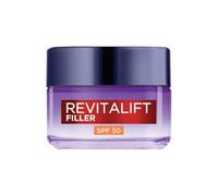 L'Oréal Paris Crema Viso Giorno Revitalift Filler SPF50, Per Tutti i Tipi di Pelle, Azione Anti-Rughe Rivolumizzante, Pelle Rimpolpata a Lungo, Con Acido Ialuronico, 50 ml