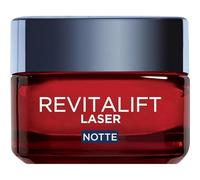 L'Oréal Paris Crema Viso Notte Revitalift Laser, Per Tutti i Tipi di Pelle, Azione Antirughe e Anti-Età, Pelle più Soda e Tonica, Con Acido Ialuronico, Vitamina C e Pro-Retinolo, 50 ml