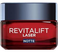 L'Oréal Paris Crema Viso Notte Revitalift Laser, Per Tutti i Tipi di Pelle, Azione Antirughe e Anti-Età, Pelle più Soda e Tonica, Con Acido Ialuronico, Vitamina C e Pro-Retinolo, 50 ml