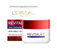 L'Oréal Paris - Cura Notte Idratante Viso Anti-Aging - Crema Antirughe, Extra Fermezza e Tonificante - Arricchito con Pro-Retinolo & Fibrelastyl - Tutti i tipi di Pelle - Revitalift - 50 ml