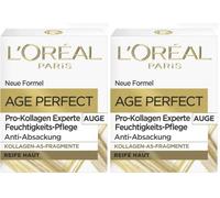 L'Oréal Paris Cura rassodante per la pelle matura, idratante anti-invecchiamento contro le macchie dell'età, con frammenti AS di collagene, esperto di collagene Age Perfect Pro, 15 ml