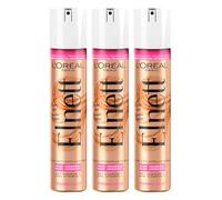 L'Oréal Paris Elnett Satin Lacca Spray per Capelli Fissaggio Forte Volume Formula Volumizzante con Agente Texturizzante e Profumo di Rosa in Fiore - 3 Flaconi da 200ml