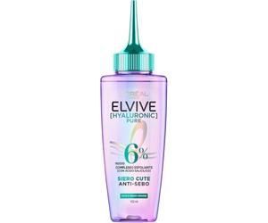 L'Oréal Paris Elvital Hydra Hyaluronic Pure - Siero idratante per capelli brillanti e vivaci, con acido salicilico e ialuronico per un aumento dell'idratazione, idratazione e cura, 102 ml