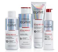 L'Oréal Paris Elvive Bond Repair Kit con Pre-Shampoo, Shampoo, Balsamo e Siero Senza Risciacquo, per Capelli Danneggiati, Ricrea i Legami Interni del Capello, Con Acido Citrico