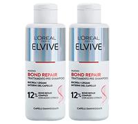L'Oréal Paris Elvive Bond Repair Trattamento Pre-Shampoo Per Capelli Danneggiati Formula con 12% Acido Citrico Ricostruisce e Fortifica - 2 Flaconi da 200ml