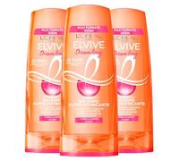 L'Oréal Paris Elvive Dream Long Balsamo Super Districante per Capelli Lunghi e Lisci Formula Disciplinante con Keratina Vegetale e Olio Protettivo Rinforzante Illuminante - 3 Flaconi da 400ml