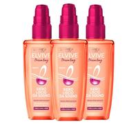 L'Oréal Paris Elvive Dream Long Siero Liscio da Sogno per Capelli Lunghi e Crespi Disciplinante Termoprotettore Anti-Crespo Formula Senza Risciacquo con Keratina Vegetale - 3 Flaconi da 100ml