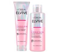 L'Oréal Paris Elvive Glycolic Gloss Balsamo con Acido Glicolico da 150ml + Trattamento Laminazione 5 minuti per Capelli Spenti e Porosi da 200ml - 2 Flaconi