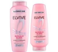 L'Oreal Paris Elvive Glycolic Gloss Shampoo Ultra-Illuminante con Acido Glicolico, 300 ml, per Capelli Spenti o Opachi (Shampoo + Balsamo)