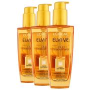 L'Oréal Paris Elvive Olio Straordinario Sublimatore Nutriente per Capelli Secchi e Spenti con Formula Leggera e Vellutata con 6 Oli Preziosi Non Unge - 3 Flaconi da 100ml