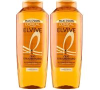 L'Oréal Paris Elvive Shampoo Nutriente, Per Capelli Secchi e Spenti, Capelli Ricostituiti, Nutriti e Lucenti Per 8 Settimane, Con Oli Preziosi di Camelia e Marula, Olio Straordinario, 700 ml