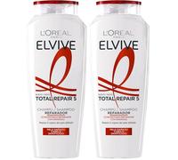 L'Oréal Paris Elvive Total Repair 5 Repair - Shampoo per capelli danneggiati, 400 ml (Confezione da 2)