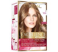 L'Oréal Paris Excellence Creme Colorazione per capelli, 7-Biondo medio, confezione da 3 pezzi
