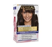l'Oréal Paris Excellence Créme Dedicato Alle Brune Colorazione Permanente, Ottima Copertura Capelli Bianchi, 400 Castano Naturale