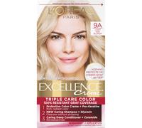 L'Oreal Paris Excellence Creme Permanent Triple Care Haarfarbe 9A Helles Aschblond, Grauabdeckung f r bis zu 8 Wochen, alle Haartypen, 1er-Pack