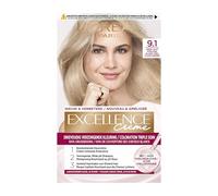 L'Oréal Paris Excellence Crème Ultra Light Asblond 9.1 - Colorazione permanente per capelli - Contiene una crema protettiva, uno shampoo a pH delicato e una maschera nutriente per capelli