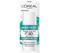 L'Oréal Paris - Fluido anti-UV SPF50+ - Arricchito con Niacinamide - Protegge e corregge le macchie - Per tutti i tipi di pelle - Brillante Reveal - 50 ml