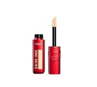 L'Oréal Paris Fondotinta Correttore 2 in 1, Copertura Semplice e Uniforme Fino a 48h, Finish Matte, Semipermanente, Texture Leggera, Infallible Skin Ink, Tonalità: Light Warm 100, 15 ml