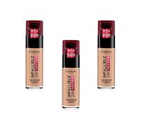 L'Oréal Paris Fondotinta fluida infallibile 24 ore Fresh Wear, per tutti i tipi di pelle, 235 miele, confezione da 3 (3 x 30 ml)