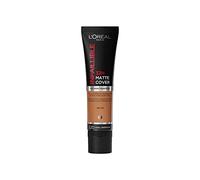 L'Oreal Paris Fondotinta liquido coprente, con niacinamide al 4%, resistente, finitura naturale, disponibile in 20 tonalità, SPF 25, copertura opaca infallibile 32H, 320 tonalità, 30 ml (la confezione