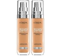 L'Oréal Paris Fondotinta Liquido, Incarnato Uniforme e Illuminato, Finish Naturale, Per Tutti i Tipi di Pelle, Formula con Acido Ialuronico, Accord Parfait, Tonalità: 7R/C Rose Amber (Confezione da 2)