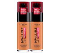 L'Oréal Paris Fondotinta Liquido Infaillible 24H Fresh Wear 330 Noisette Coprente Waterproof Lunga Tenuta 24 Ore con Oli Ultra Leggeri Ossigeno e Polimeri Micro-Sferici - 2 Fondotinta