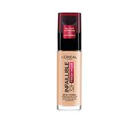 L'Oréal Paris Fondotinta Liquido Infaillible 32h, Coprente a Lunga Tenuta con Protezione Solare SPF25, Formula Waterproof e Idratante, Tonalità: 180 Sable Rosé