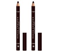 L'Oréal Paris Haute Couleur Crayon Khôl Matita Occhi Colore Bordeaux Cashmere No Transfer Altamente Pigmentata Colore Intenso Cremoso Facile da Sfumare Formula con burro di karité - 2 Matite
