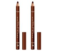 L'Oréal Paris Haute Couleur Crayon Khôl Matita Occhi Colore Bronze Chiffon No Transfer Altamente Pigmentata Colore Intenso Cremoso Facile da Sfumare Formula con burro di karité - 2 Matite