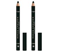L'Oréal Paris Haute Couleur Crayon Khôl Matita Occhi Colore Emeraude Velvet No Transfer Altamente Pigmentata Colore Intenso Cremoso Facile da Sfumare Formula con burro di karité - 2 Matite