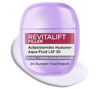 L'Oréal Paris Hyaluron Aqua-Fluid SPF 30, assorbente, protettivo e 24 ore di umidità, per carnagione radiosa, con acido ialuronico + niacinamide), crema giorno anti-invecchiamento, Revitalift Filler