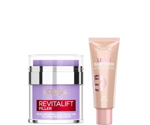 L'Oréal Paris Hyaluronic Filler Water Cream & Lumi Glotion Bundle (Various Shades) - 902 Light Glow 902 Light Glow