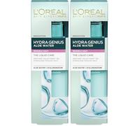 L'Oréal Paris Hydra Genius - Idratante, con Hyaluron e aloe Water per pelli sensibili, 70 ml (Confezione da 2)