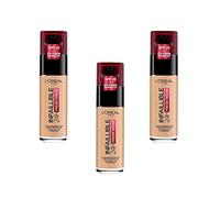 L'Oréal Paris Infaillible 24H Fresh Wear Fondotinta Liquido Coprente Lunga Tenuta - 200 Sable Doré, Set di 3 (3 x 30 ml)