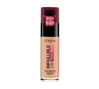 L'Oréal Paris Fondotinta Liquido Infaillible 32H, Coprente a Lunga Tenuta con Protezione Solare SPF25, Formula Waterproof e Idratante, Tonalità: 110 Vanille Rose
