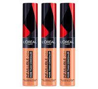 L'Oréal Paris Infaillible Correttore Liquido Viso More Than Concealer Formula Waterproof Azione Coprente Lunga Tenuta 24h Effetto Naturale Anti Occhiaie Imperfezioni Colore 328 Linen - 3 Flaconi 11 ml