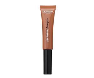 L'Oréal Paris Infallibile Lip Paint Laquer Rossetto Liquido, Effetto Lacca, 101 Gone With the Nude
