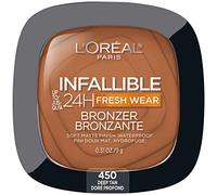 L'Oréal Paris, Infallible 32h Freshwear Soft Matte Bronzer, tono 450 profondo tan, 9 g