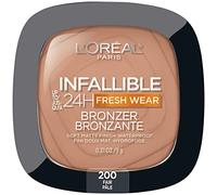 L'Oréal Paris Infallible Up to 24H Fresh Wear Soft Matte Longwear Bronzer. Waterproof, heatproof, transfer, humidity and sweatproof, Fair, 0,31 oz