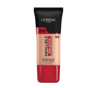L'Oreal Paris K1828700 Infallible Pro-Matte Liquid Longwear Foundation Makeup 102 Shell Beige 1 Fl; Oz.
