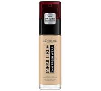 L'Oréal Paris Fondotinta Liquido Infaillible 32H, Coprente a Lunga Tenuta con Protezione Solare SPF25, Formula Waterproof e Idratante, Tonalità: 100 Lin