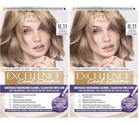 L'Oréal Paris - L'Oréal Paris Exzellenz 8.11 Ultra Cenere, colore biondo per capelli - 1 pezzo (Confezione da 2)