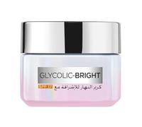 L'Oréal Paris L'Oreal Paris Glycolic Bright Day Cream con SPF 17, 50 ml | Crema schiarente per la pelle con acido glicolico che minimizza visibilmente le macchie e rivela una pelle uniforme e tonica