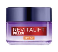 L'Oréal Paris Crema Viso Giorno Revitalift Filler SPF50, Per Tutti i Tipi di Pelle, Azione Anti-Rughe Rivolumizzante, Pelle Rimpolpata a Lungo, Con Acido Ialuronico, 50 ml