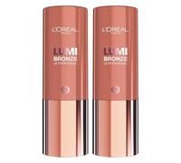 L'Oréal Paris Lumi Bronze Le Stick Soleil Bronzer in Stick Multiuso Colore 100 Sunkissed Rosé Effetto Illuminante Baciato dal Sole Formula Sfumabile e Modulabile per Tutti i Tipi di Pelle - 2 Bronzer