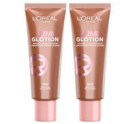 L'Oréal Paris Lumi Glotion Illuminante Liquido Illumina e Idrata Viso e Corpo per Pelle con Luminosità Naturale Tonalità 904 Deep Glow - 2 Flaconi da 40ml