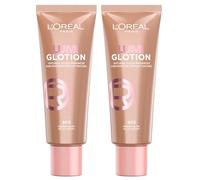 L'Oréal Paris Lumi Glotion Illuminante Liquido Illumina e Idrata Viso e Corpo per Pelle con Luminosità Naturale Tonalità 903 Medium Glow - 2 Flaconi da 40ml
