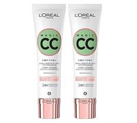 L'Oréal Paris Magic CC Cream 24H Crema Verde Idratante Anti-Rossore 5in1 Universal Shade Effetto Pelle Vellutata a Lunga Durata - 2 Flaconi da 30ml