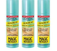 L'Oréal Paris Magic Retouch Spray per raddrizzamento da biondo chiaro a biondo, per approcci scuri, 3 x 90 ml